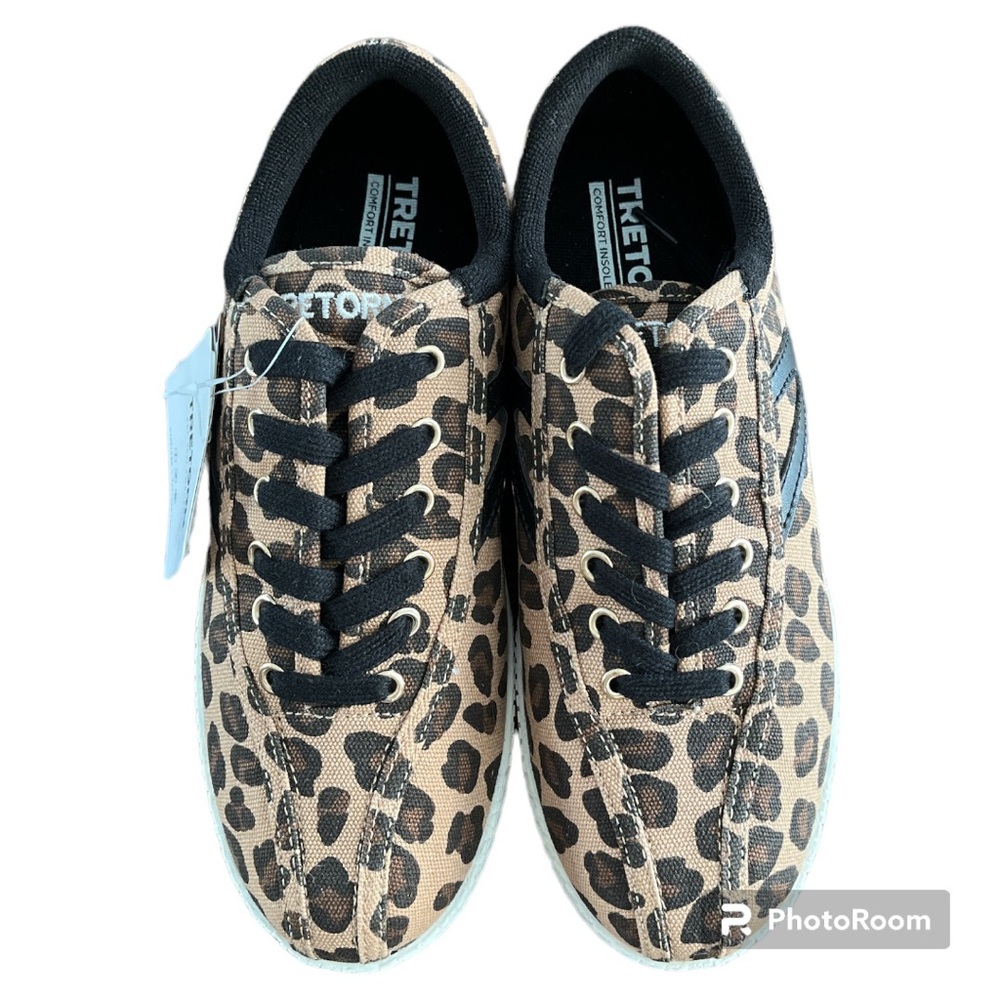 Tretorn Nylite Plus Canvas Leopard Shoes
